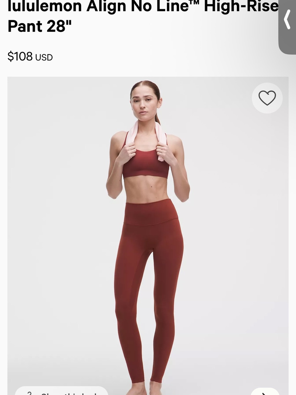 lululemon Align No Line High-Rise Leggings in Deep Red